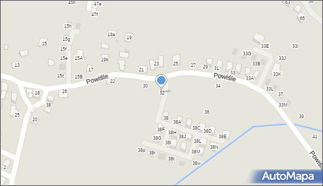 Niepołomice, Powiśle, 32, mapa Niepołomice