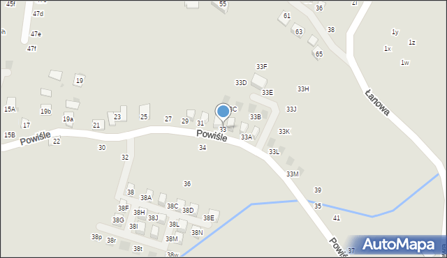 Niepołomice, Powiśle, 33, mapa Niepołomice