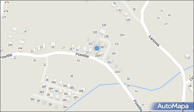 Niepołomice, Powiśle, 33A, mapa Niepołomice