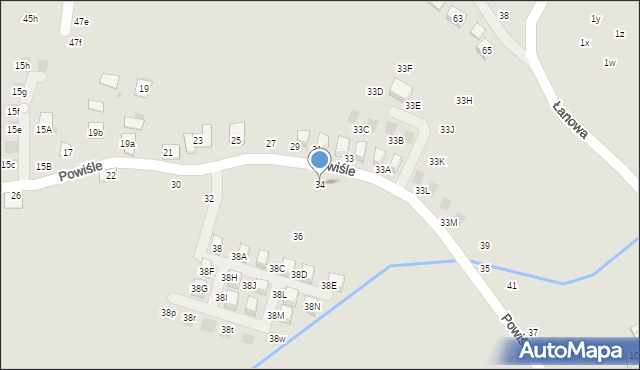 Niepołomice, Powiśle, 34, mapa Niepołomice