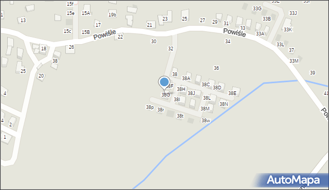 Niepołomice, Powiśle, 38G, mapa Niepołomice