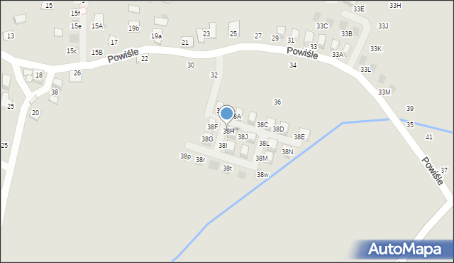 Niepołomice, Powiśle, 38H, mapa Niepołomice