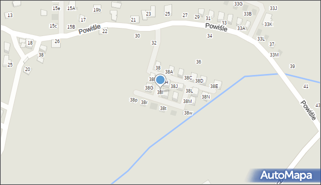 Niepołomice, Powiśle, 38I, mapa Niepołomice