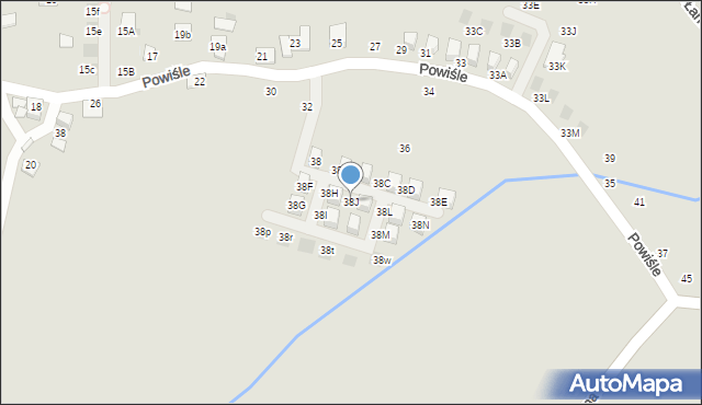 Niepołomice, Powiśle, 38J, mapa Niepołomice