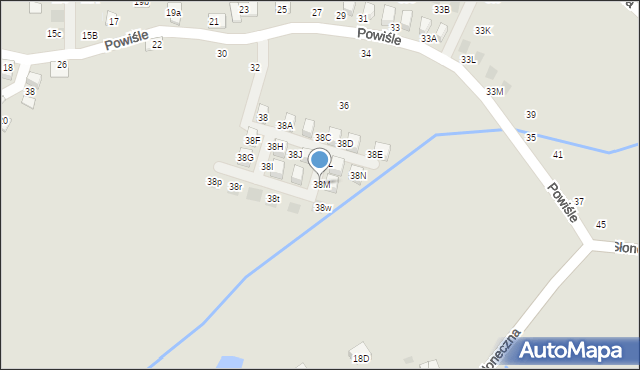 Niepołomice, Powiśle, 38M, mapa Niepołomice