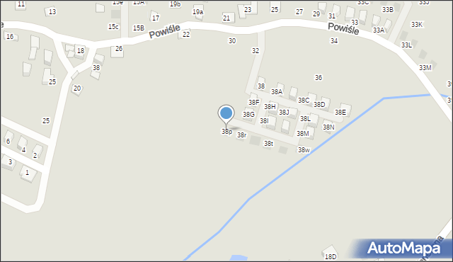 Niepołomice, Powiśle, 38p, mapa Niepołomice