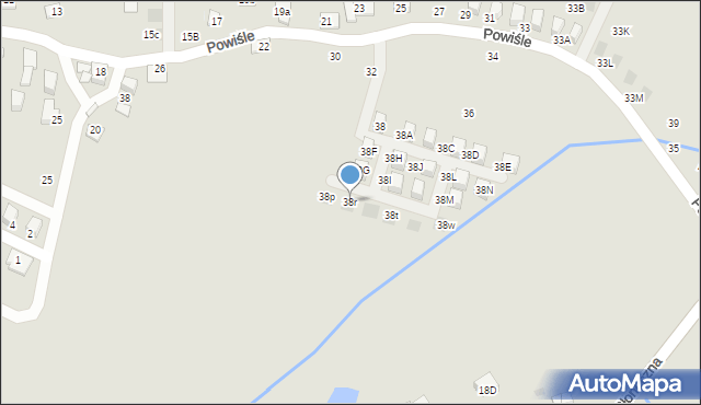 Niepołomice, Powiśle, 38r, mapa Niepołomice