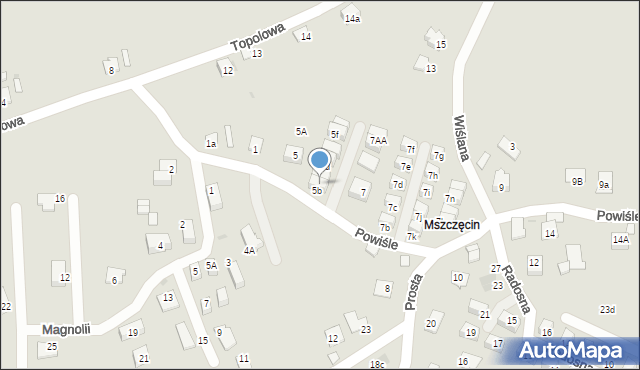 Niepołomice, Powiśle, 5c, mapa Niepołomice