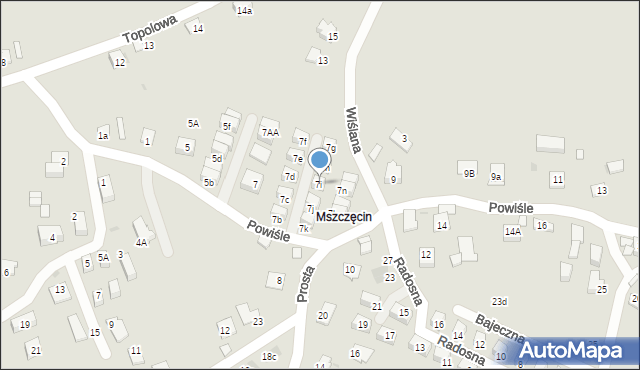 Niepołomice, Powiśle, 7i, mapa Niepołomice