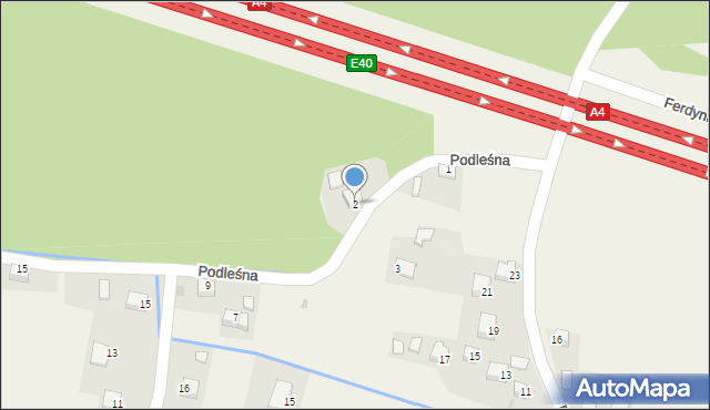 Nieporaz, Podleśna, 2, mapa Nieporaz