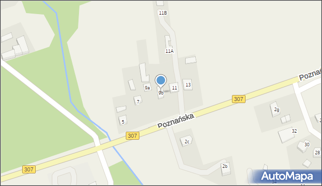 Niepruszewo, Poznańska, 9b, mapa Niepruszewo