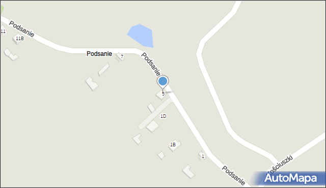 Nisko, Podsanie, 5, mapa Nisko