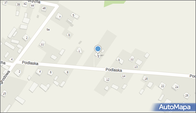 Niwiski, Podlaska, 3, mapa Niwiski