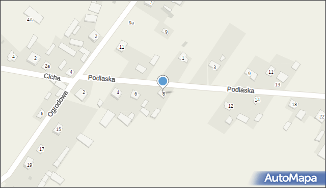 Niwiski, Podlaska, 8, mapa Niwiski