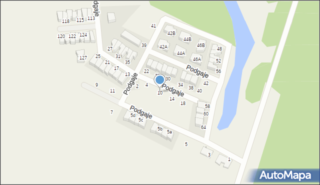 Nochowo, Podgaje, 10, mapa Nochowo