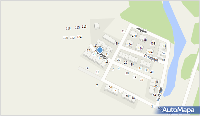 Nochowo, Podgaje, 17, mapa Nochowo