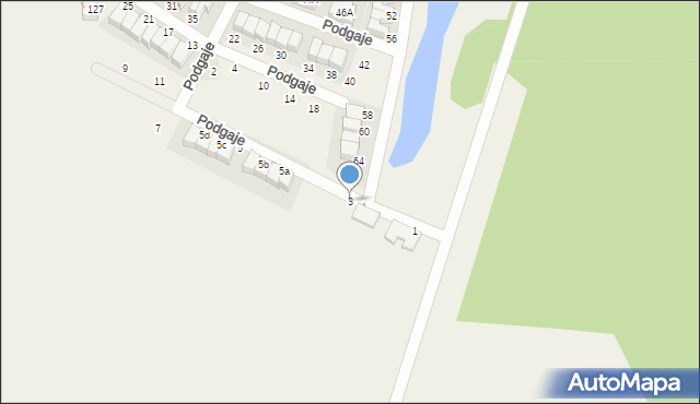 Nochowo, Podgaje, 3, mapa Nochowo