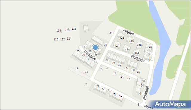 Nochowo, Podgaje, 35, mapa Nochowo