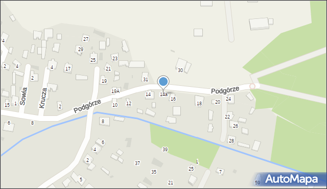 Nowa Dęba, Podgórze, 14a, mapa Nowa Dęba