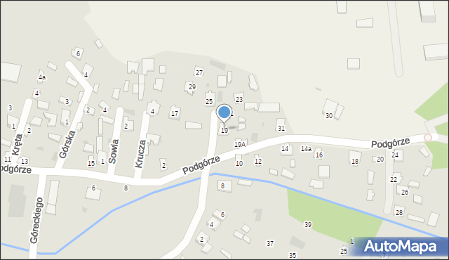 Nowa Dęba, Podgórze, 19, mapa Nowa Dęba