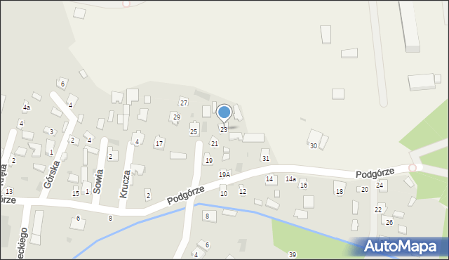 Nowa Dęba, Podgórze, 23, mapa Nowa Dęba