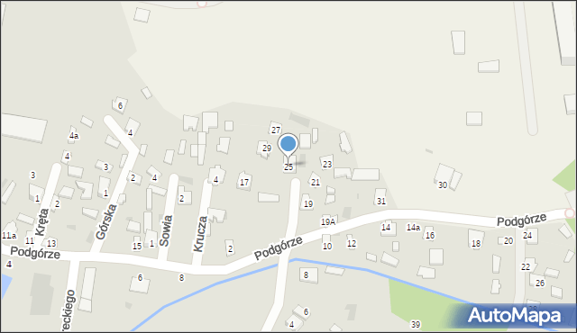 Nowa Dęba, Podgórze, 25, mapa Nowa Dęba
