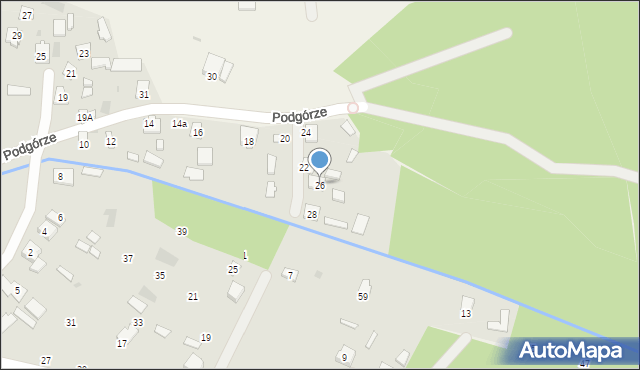 Nowa Dęba, Podgórze, 26, mapa Nowa Dęba