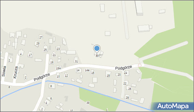 Nowa Dęba, Podgórze, 30, mapa Nowa Dęba