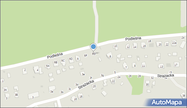 Nowa Dęba, Podleśna, 6G, mapa Nowa Dęba