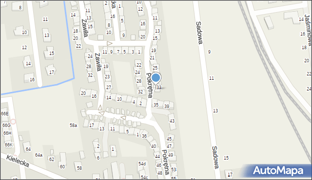 Nowa Iwiczna, Pokrętna, 33B, mapa Nowa Iwiczna