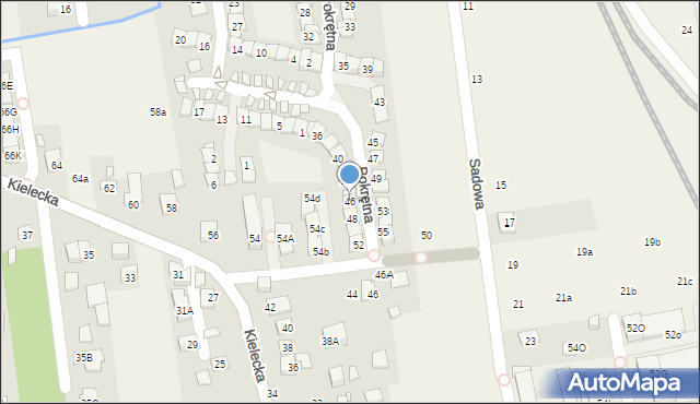 Nowa Iwiczna, Pokrętna, 46, mapa Nowa Iwiczna