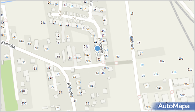 Nowa Iwiczna, Pokrętna, 50, mapa Nowa Iwiczna