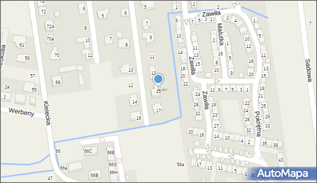 Nowa Iwiczna, Poziomki, 15, mapa Nowa Iwiczna