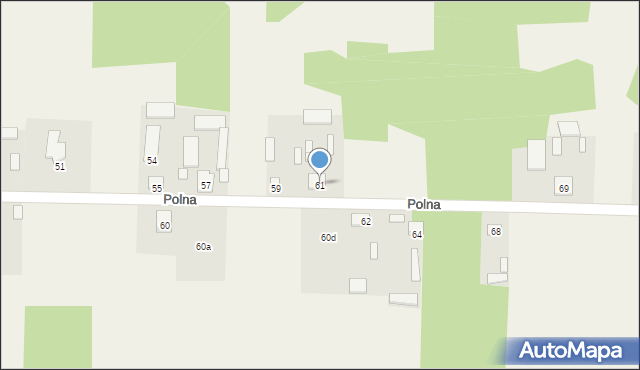 Nowa Osuchowa, Polna, 61, mapa Nowa Osuchowa