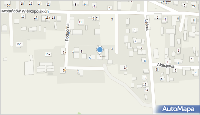 Nowa Wieś, Podgórna, 7, mapa Nowa Wieś