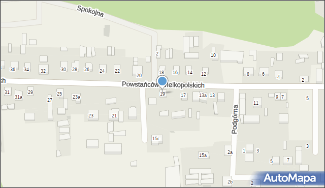 Nowa Wieś, Powstańców Wielkopolskich, 19, mapa Nowa Wieś