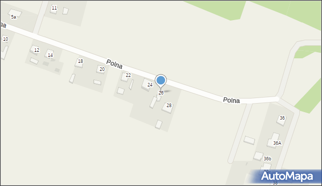 Nowa Wieś, Polna, 26, mapa Nowa Wieś