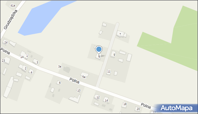 Nowa Wieś, Polna, 5, mapa Nowa Wieś
