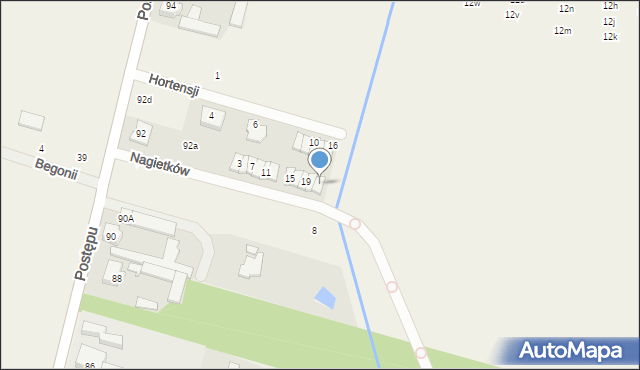 Nowa Wola, Postępu, 92G, mapa Nowa Wola