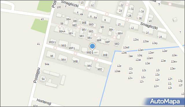 Nowa Wola, Postępu, 96E/2, mapa Nowa Wola