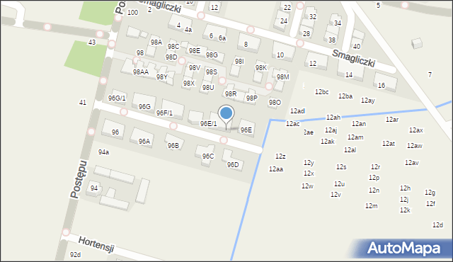 Nowa Wola, Postępu, 96E/4, mapa Nowa Wola