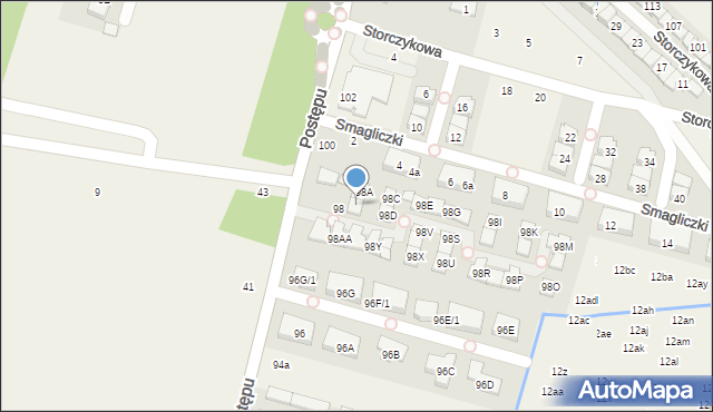 Nowa Wola, Postępu, 98B, mapa Nowa Wola
