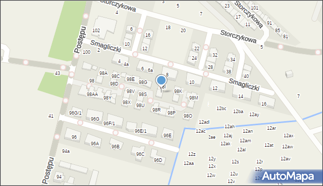 Nowa Wola, Postępu, 98J, mapa Nowa Wola