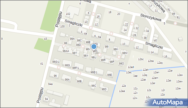 Nowa Wola, Postępu, 98T, mapa Nowa Wola