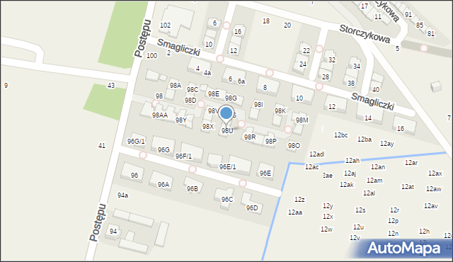 Nowa Wola, Postępu, 98U, mapa Nowa Wola