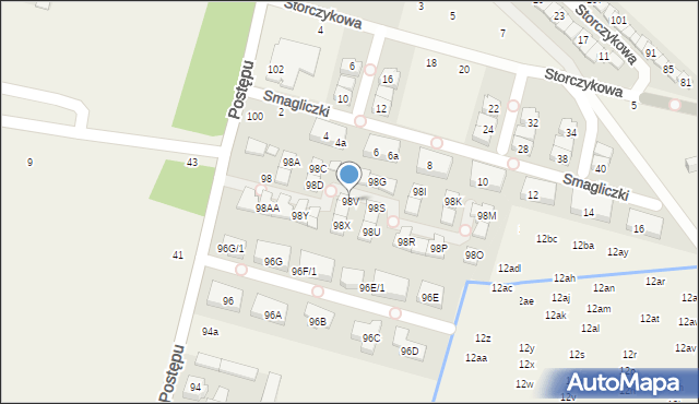 Nowa Wola, Postępu, 98V, mapa Nowa Wola