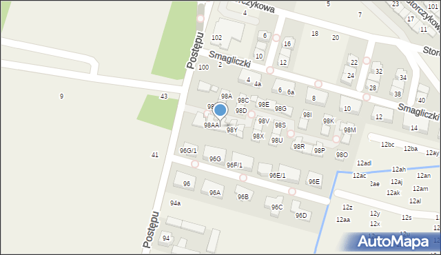 Nowa Wola, Postępu, 98Z, mapa Nowa Wola