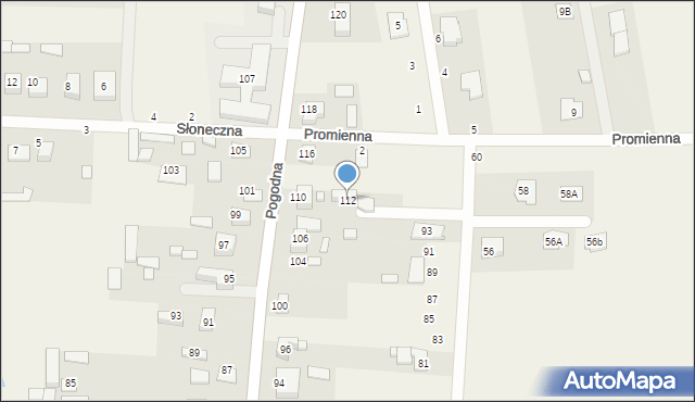 Nowe Aleksandrowo, Pogodna, 112, mapa Nowe Aleksandrowo