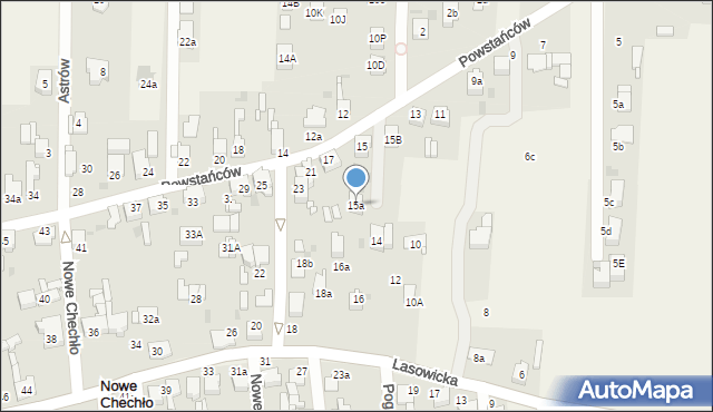 Nowe Chechło, Powstańców, 15a, mapa Nowe Chechło