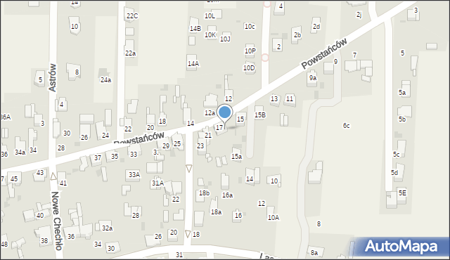 Nowe Chechło, Powstańców, 19, mapa Nowe Chechło